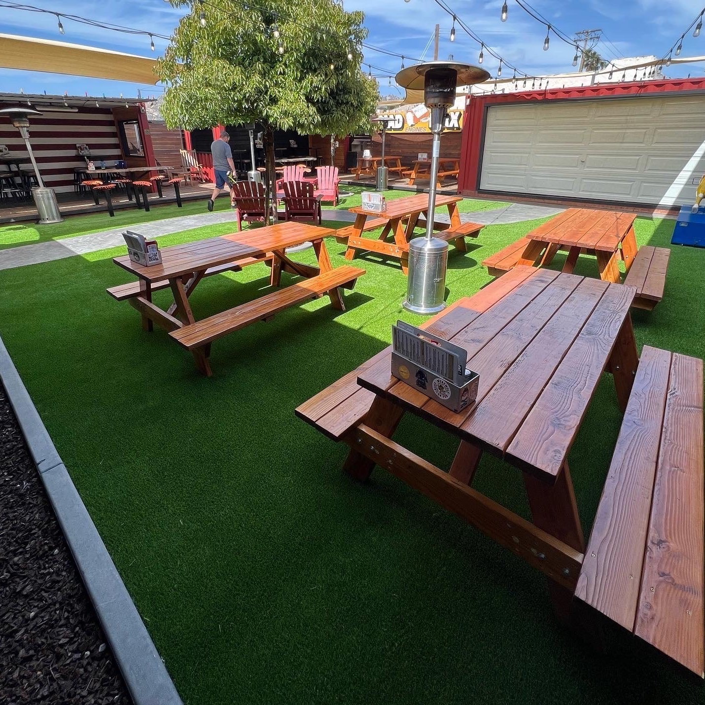 commercial artificial turf installation